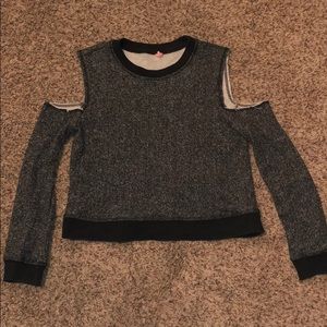 Cold shoulder sweater